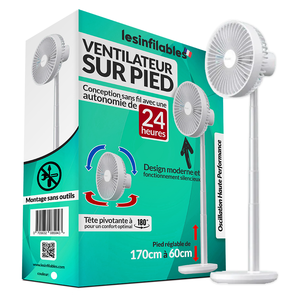 Pack Ventilateur sur Pied + Mini Climatiseur (+ 1 CADEAU)