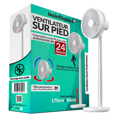 Pack Ventilateur sur Pied + Mini Climatiseur (+ 1 CADEAU)