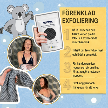 Exfolierande Duschhandduk Vantyx™