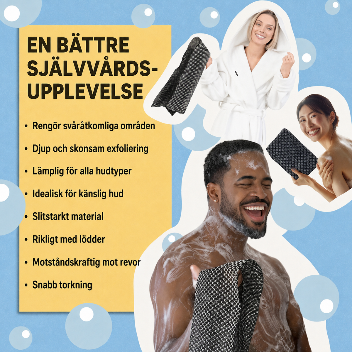 Exfolierande Duschhandduk Vantyx™
