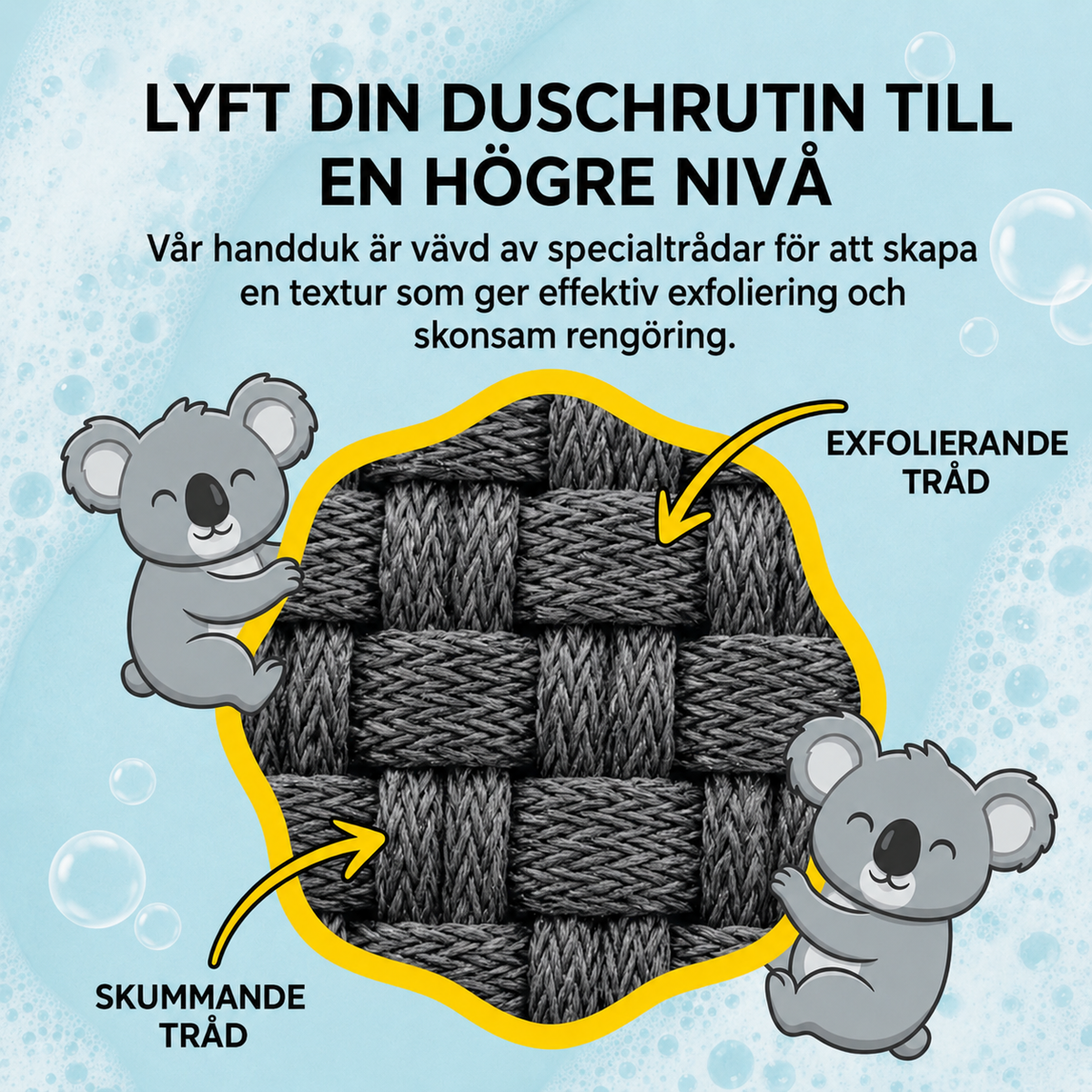 Exfolierande Duschhandduk Vantyx™