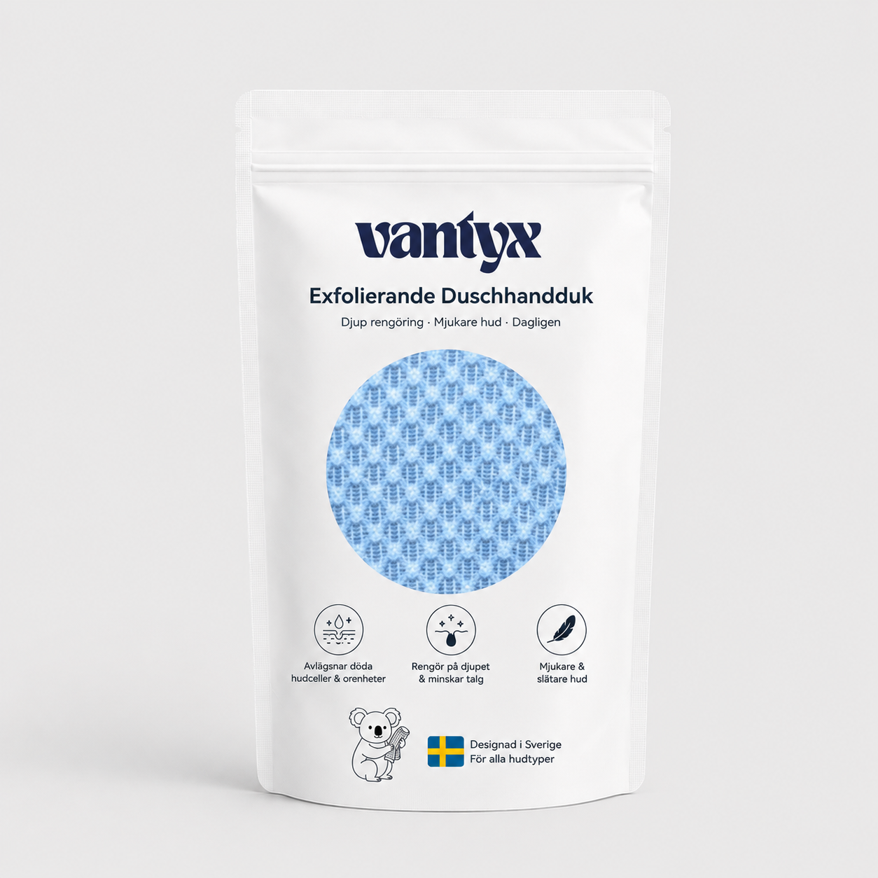 Exfolierande Duschhandduk Vantyx™
